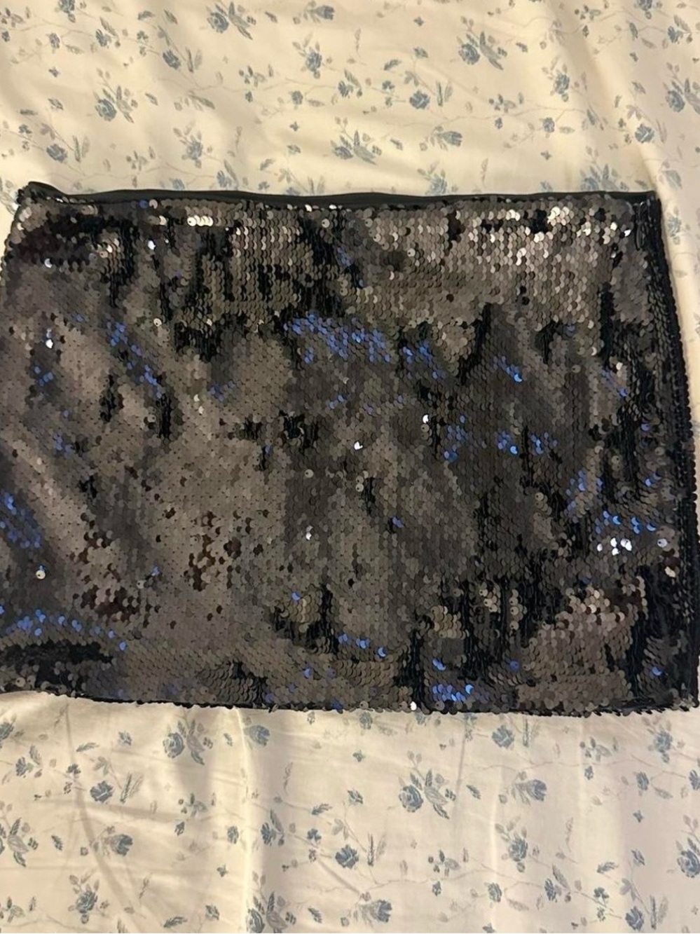superdown Black Sequin Mini Skirt